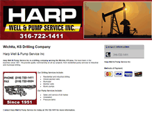 Tablet Screenshot of harpwellandpumpservice.com